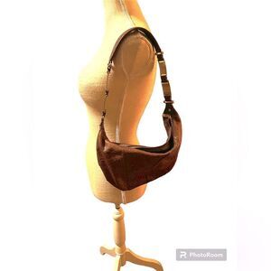 Leather brown purse, small